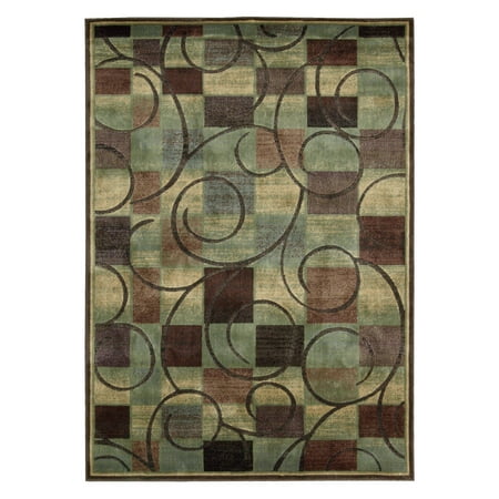 Nourison Acrylic Rug - Nourison Expressions Curves and Squares Opulon Yarn Rug