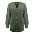 thumbnail image 4 of Women'S Cardigan Sweaters Knit Button Down Lightweight Green Cardigan Comfort Colors Fall Outfit Sweater Tops for Women, 4 of 5
