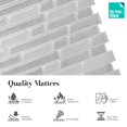 thumbnail image 4 of Tic Tac Tiles 10"x 10" Peel and Stick Self Adhesive Removable Stick On Kitchen Backsplash Bathroom 3D Wall Sticker Wallpaper Tiles in Como Designs (White), 4 of 8