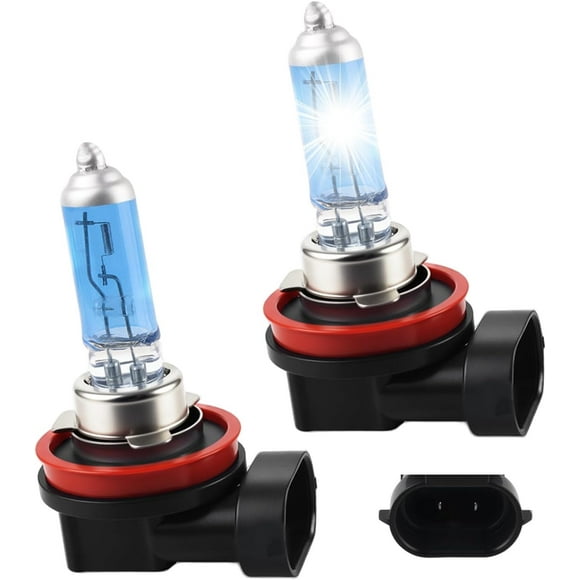 2PCS Car H11 Halogen Headlight Bulbs,High Brightness Car H11 Bulb as Low Beam & High Beam & Fog Light Bulbs,55W 12V Cars Head Light Bulb 4300K Color Temperature