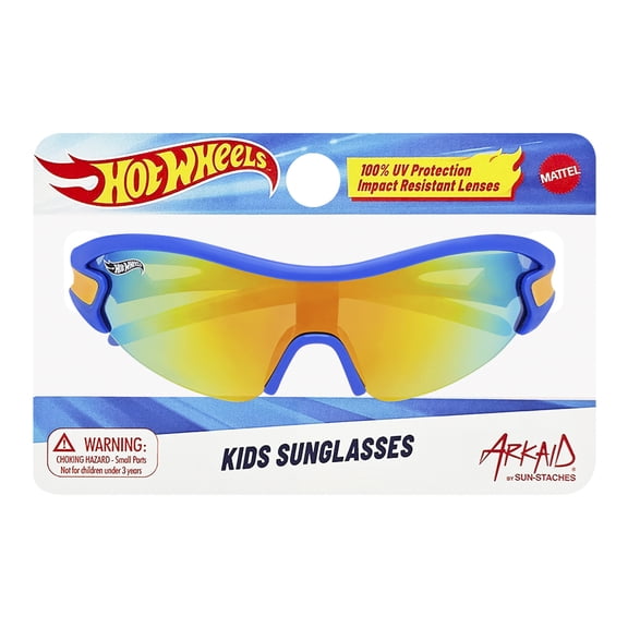 Hot Wheels Blue and Orange Sports Wrap Sunglasses