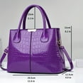 thumbnail image 4 of Sac Fourre-Tout Imprimé Crocodile, Grande Capacité Sac à Bandoulière Multi-Poches, Parfait, 4 of 5