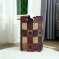 thumbnail image 6 of Yayeee Freestanding Laundry Hamper with Handle Collapsible Large Storage Basket for Clothes, Star Spangled Squares, 6 of 7