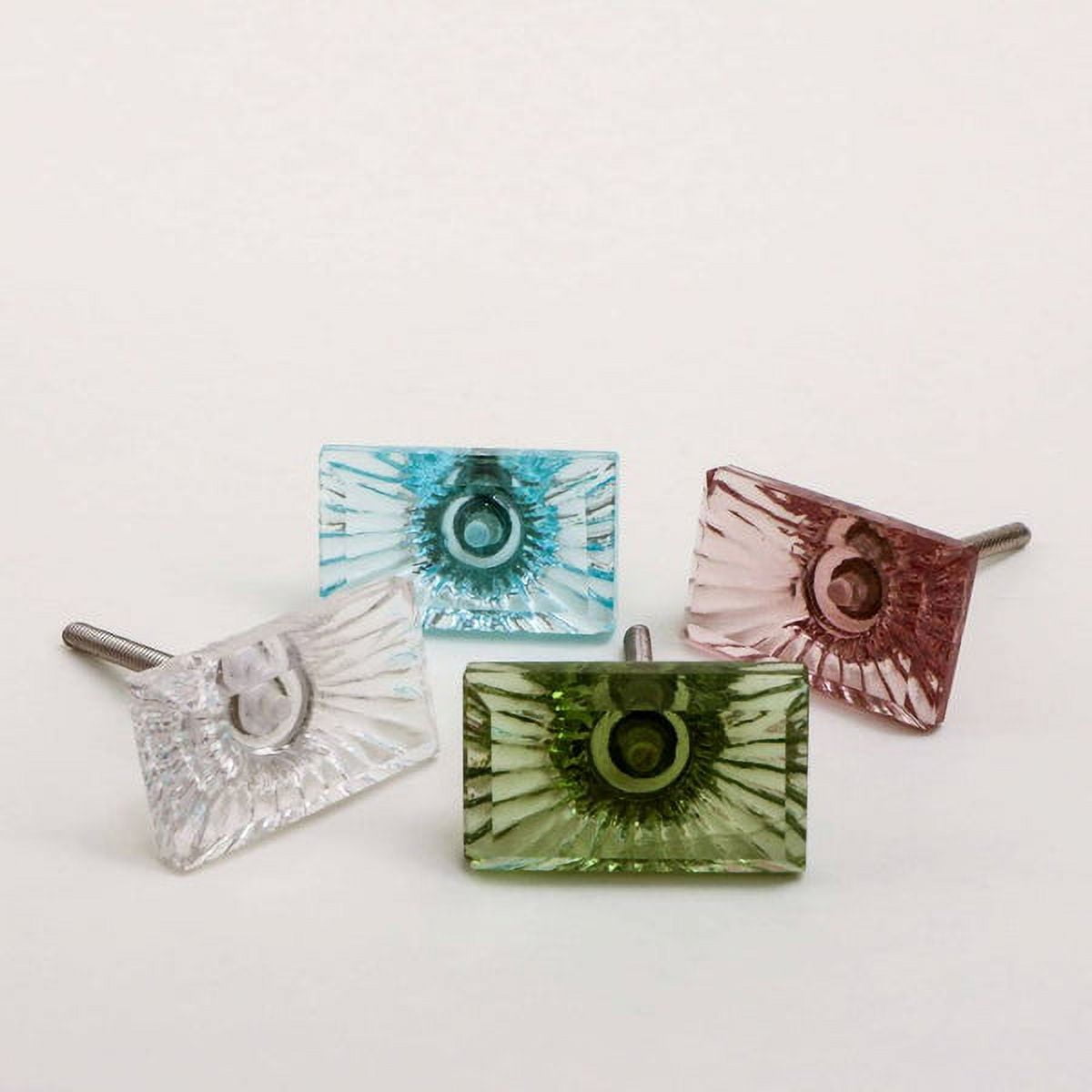 Set of Six Clear Amenja Glass Cabinet Knobs by Trinca-Ferro
