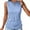 Sky Blue, variant on Chiccall Womens Summer Tops Casual Loose Fit Flowy High Neck Sleeveless Tank Tops Plus Size Solid Tunic Blouse 2025 Trendy