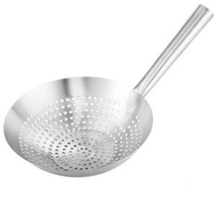 

Stainless Steel Colander Filter Kitchen Oil Screen Filter with Handle Oil Leakage Fryer 28cm