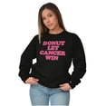 thumbnail image 4 of Donut Let Breast Cancer Win Women Crewneck Sweatshirt Brisco Brands S, 4 of 6