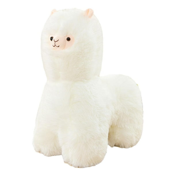 Almohada de peluche de alpaca para bebé, juguete de peluche suave para niños y niñas 60cm blanco