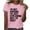 Pink Tops for Summer_s, variant on jtjvou Women's Basic Tees Loose Fit Summer Short Sleeve Tees Casual Loose Going out Tops for Teen Funny Letter Print Shirts Lady Trendy Fashion Crewneck Shirts Army Green,L