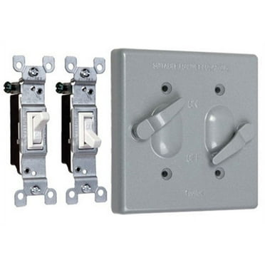 Cover,2-Gang Toggle Swtch Gray