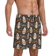 thumbnail image 2 of Pofeuu Gnome And Pumpkin Print Men's Soft Woven Elastic Waistband Sleep Pajama Short-XX-Large, 2 of 6