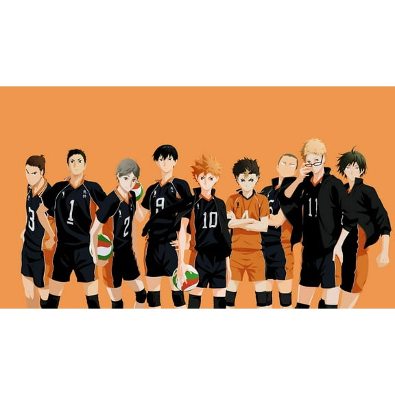 Haikyuu Canvas Poster Anime Series Cartoon Poster Wall Art (12x18 Unframed)