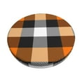 thumbnail image 2 of Lsque Orange Plaid Round Bar chair cushion covers Velvet Fabric Premium Comfort Protects from Scratches and Stains for 14-17 Inch Chair- 12 inch, 2 of 7