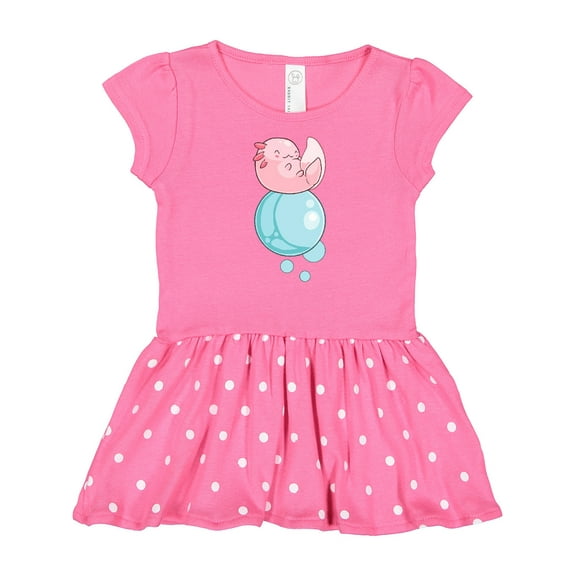 Inktastic Cute Axolotl Sitting on a Bubble Gift Baby Girl Dress
