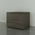 thumbnail image 2 of Nexera Modern 2 Drawer Nightstand, Bark Grey, 2 of 6