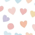 thumbnail image 5 of Bedtime Originals Rainbow Hearts White/Peach/Purple Baby Fitted Crib Sheet, 5 of 5