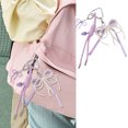 thumbnail image 2 of Lovely Heart Keyring Handbag Charm Bows Keychain Bag Charm Decorations Fashion Car Key Chain for Woman and Girl, 2 of 9