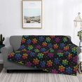 thumbnail image 2 of Yiaed Rainbow Snowflake Print Blanket Throw Blanket Soft Cozy Flannel Blanket for Home Bed Sofa Couch Chair-40"x30", 2 of 6