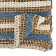 thumbnail image 3 of Fennco Styles Striped Chindi Cotton Jute Table Runner 16" W x 72" L - Blue Handwoven Table Cover for Home, Dining Room, Banquets, Family Gatherings and Special Occasions, 3 of 3
