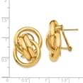 thumbnail image 5 of 14K Yellow Gold Polished Fancy Omega Back Post Earrings, 5 of 5