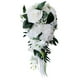 thumbnail image 1 of Cateissary Boda Ramo De Mano Nupcial Con Flores Artificiales Flores artificiales Blanco, 1 of 1