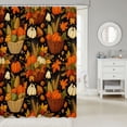 thumbnail image 2 of Manfei Classic Halloween Pumpkin Lantern Shower Curtain 72Wx84L,Gothic Witch Print Bathroom Shower Curtain, 2 of 5
