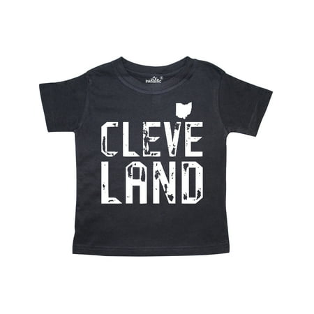 

Inktastic Cleveland Ohio Distressed Font Gift Toddler Boy or Toddler Girl T-Shirt