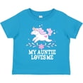 thumbnail image 3 of Inktastic My Auntie Loves Me Unicorn Girls Toddler T-Shirt, 3 of 5