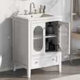 thumbnail image 4 of Harper & Bright Designs 24" Bathroom Vanity with Sink, Bathroom Vanity Cabinet with One Drawer and Doors, Adjustable Shelf, Solid Wood and MDF, White, 4 of 16