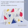 thumbnail image 3 of Yayeee Toggle Light Switch Wall Plate 2-Gang 4.56"x4.48" Decorative Outlet Cover, Simple Triangles, 3 of 7