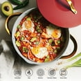 thumbnail image 3 of Tramontina Fiora 4.25-Quart Aluminum Ceramic Nonstick Multipurpose Pan with Lid, Induction-Ready, ILAG Swiss Coating, Oven & Dishwasher Safe - Merlot, 3 of 13