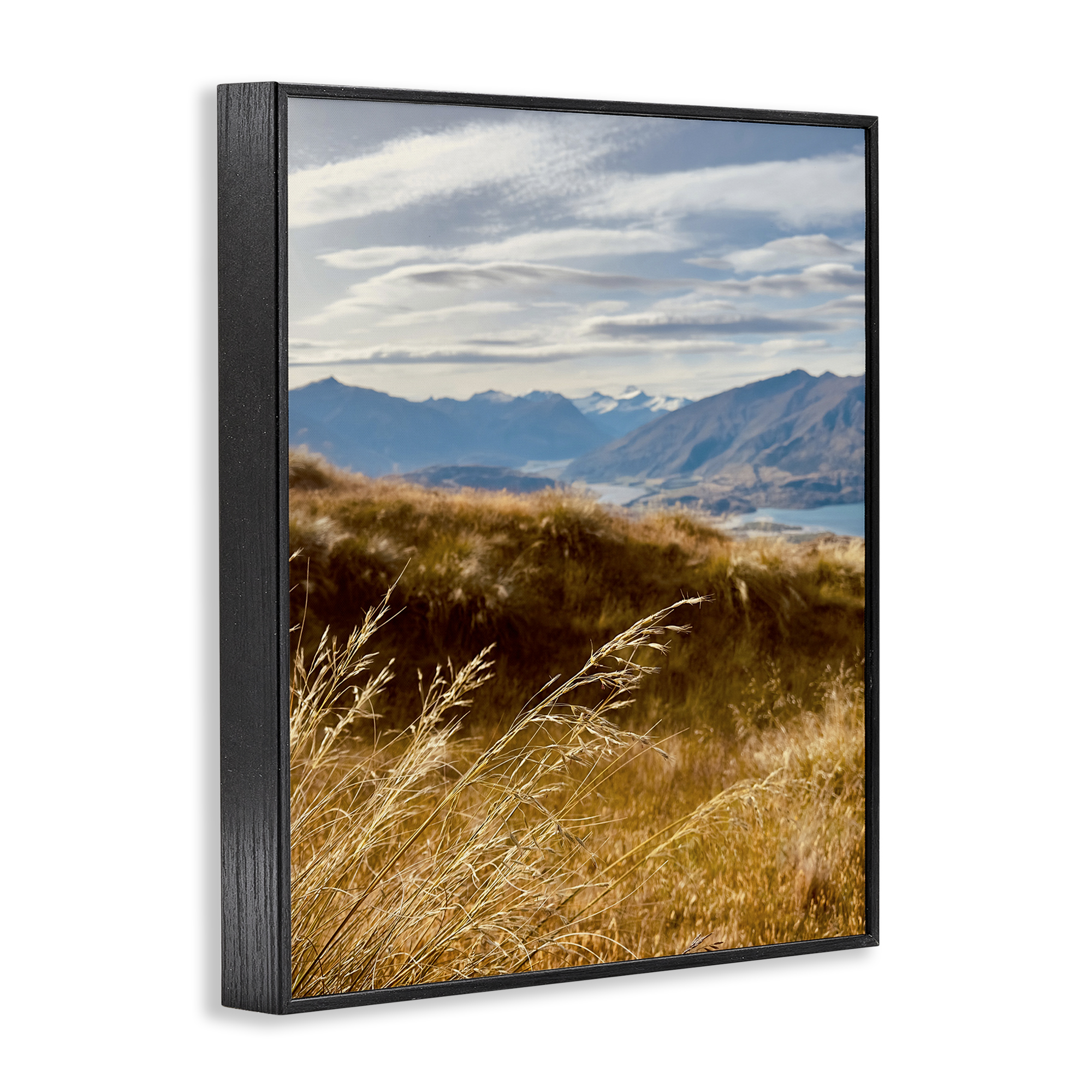 Stupell Industries Windblown Mountain Region Landscape Photography Black Framed Art Print Wall Art, 11 x 14