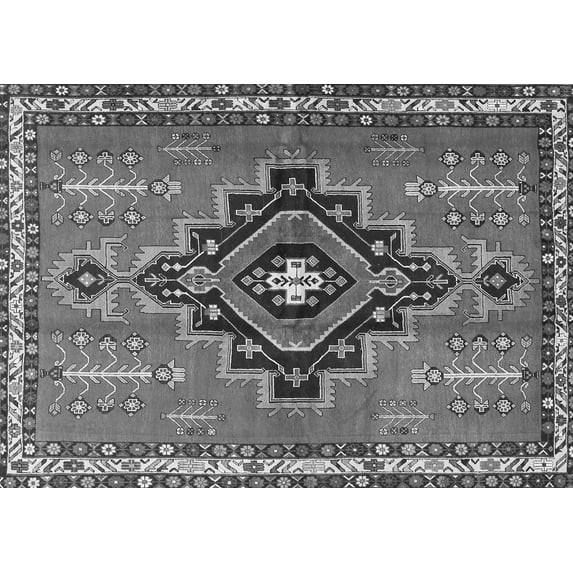Ahgly Company Indoor Rectangle Persian Gray Traditional Area Rugs, 6' x 9'
