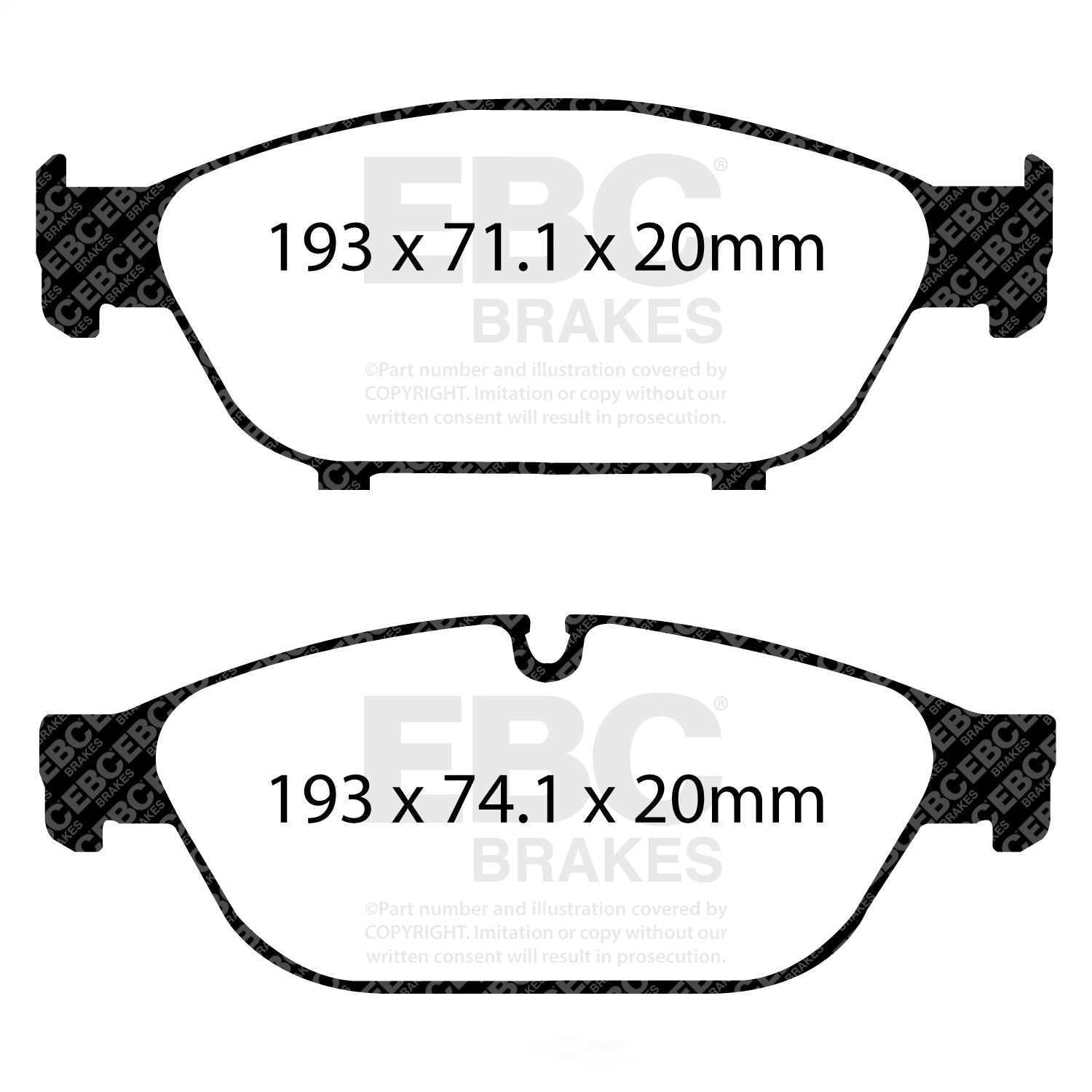 EBC Brakes Redstuff Premium Fast Street Pad For All Engine Sizes Fits select: 2012-2018 AUDI A6, 2012-2018 AUDI A7