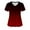 Red, variant on Patlollav Trendy Tops for Womens Fashion Short Sleeve V-Neck Tops Print Pocket Blouse