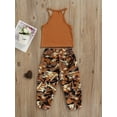 thumbnail image 5 of Kiapeise Baby Toddler Kids Girls Clothes Sets 2pcs Halter Sleeveless Top  Camouflage Pants Sets Vest Outfits, 5 of 9