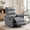 Grey01, variant on Gewnee Power Recliner Chair,Oversized Electric Air Leather Reclining Chair,Single Sofa with USB Charge & Cup Holder Port Comfortable for Living Room.