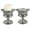 Silver, variant on Fmxomd Set of 2, 5.9'' Wide 5.9'' High Pedestal Vases, Vintage Antique Urn Gold Vases for Centerpieces, Metal Compote Bowl Vase for Wedding Centerpieces, Black