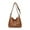 Brown, variant on Women's Crossbody Bag, Double Zipper Shoulder Purse, Large Capacity Makeup Bag, Length-Controllable Shoulder Straps, Multipurpose Top Carry Crossbody Bag