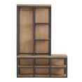 thumbnail image 3 of Alaterre Furniture Lloyd Acacia Wood 60"H Hall Tree with Bench, Natural, 3 of 3