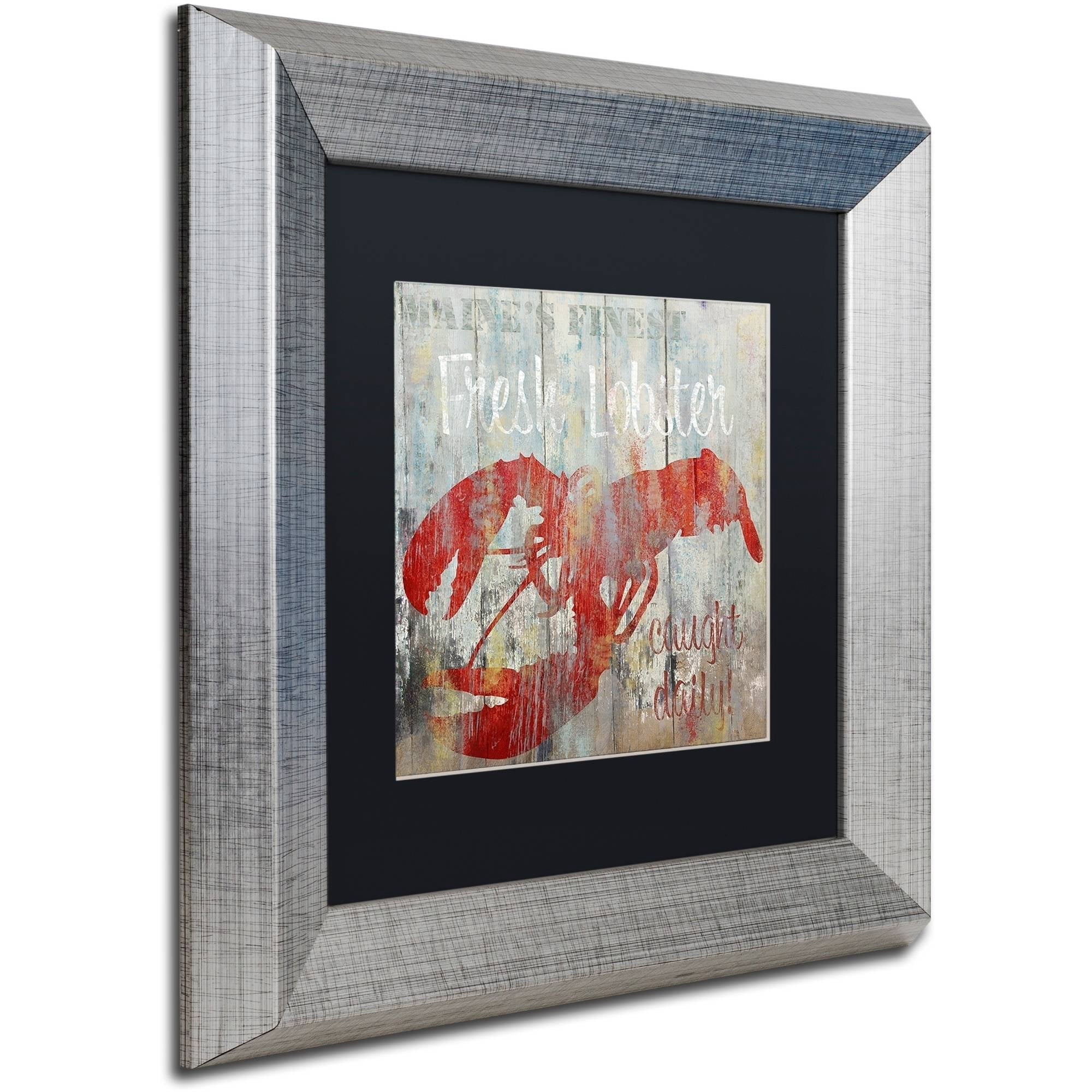 Trademark Fine Art "Restaurant Seafood III" Canvas Art by Color Bakery Black Matte, Silver Frame