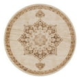 thumbnail image 3 of Unique Loom Utopia Collection Area Rug - Helios (8' Round Beige/Brown), 3 of 7
