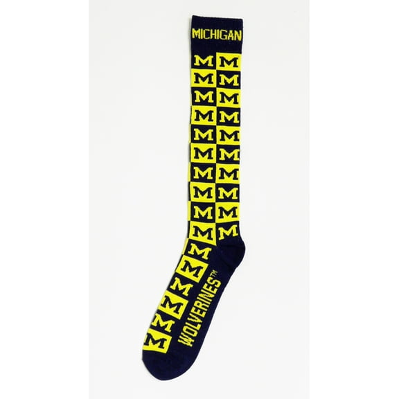 Michigan Wolverines Checker Dress Sock - Donegal Bay - Unisex - One Size