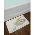 thumbnail image 2 of Birds Bath Mat, Heart Warming Scene of Parent Birds Watching the Eggs over the Nest, Plush Bathroom Decor Mat with Non Slip Backing, 29.5" X 17.5", Earth Yellow Pale Blue, by Ambesonne, 2 of 2