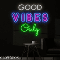 thumbnail image 2 of Glowneon Good Vibes Only Neon Sign, Wedding Led Sign, Party Decor, 2 of 4