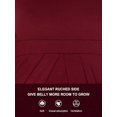 thumbnail image 5 of Yawrut Women's Fashionable Maternity Wear, Ruffled Pleated Elastic and Comfortable Wine red Short-Sleeved Maternity Top, 5 of 8