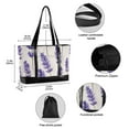 thumbnail image 2 of FORMRS Canvas Laptop Tote Bag for Women with 15.6" Computer Compartments Shoulder Handbag, Lavender Pattern, 2 of 7