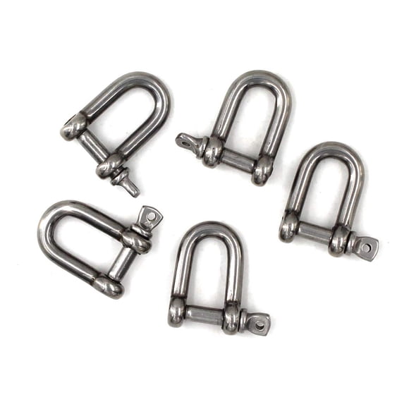 Flomore Grillete de elevación de acero inoxidable M5 304 (paquete de 15)