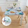 thumbnail image 2 of HAOXIT Party Tablecloth Decorations - Ocean Theme Square Table Cover for Birthday &amp; Baby Shower, Underwater Sea Life Theme Table Decorations 40*40, 2 of 7