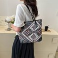 thumbnail image 3 of Bolsa De Hombro Bolso de mano para mujer, bolso de hombro de lona, ​​bolso de mano elegante para mujer, bolsos grandes (negro) Tmvgtek Para Estrenar, 3 of 7